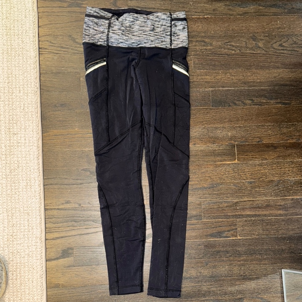 Lululemon Athletica Black and Gray Leggings